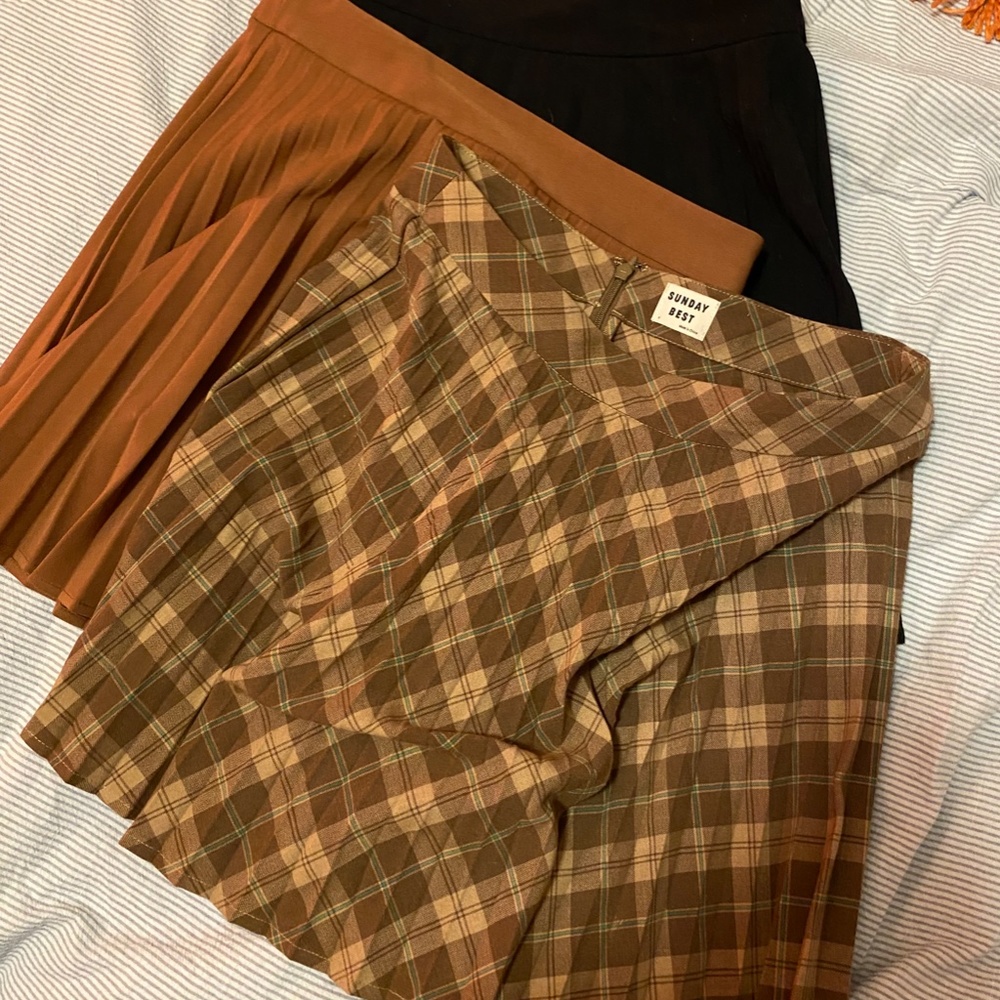 Bundle of Sunday Best pleated mini skirts